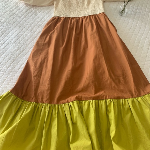 Colorblock poplin dress - Picture 2 of 4